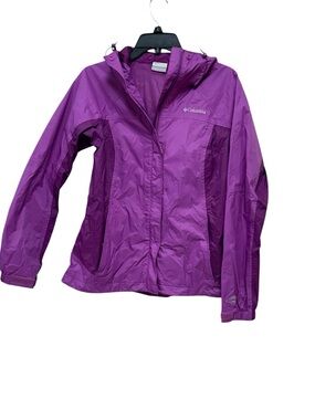 Columbia Women's Magenta Hooded Rain Shell
